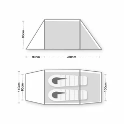Wild Country  Hoolie Compact 2 lichtgewicht tunneltent green