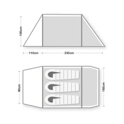 Wild Country Hoolie Compact 3 lichtgewicht tunneltent green