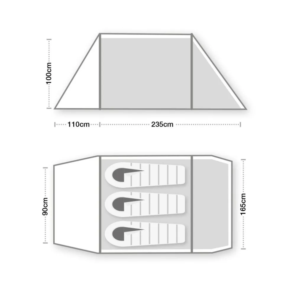 Wild Country Hoolie Compact 3 lichtgewicht tunneltent green
