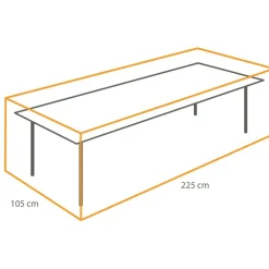 Winza Outdoor Covers  Premium beschermhoes tafel 225 x 105 x 75