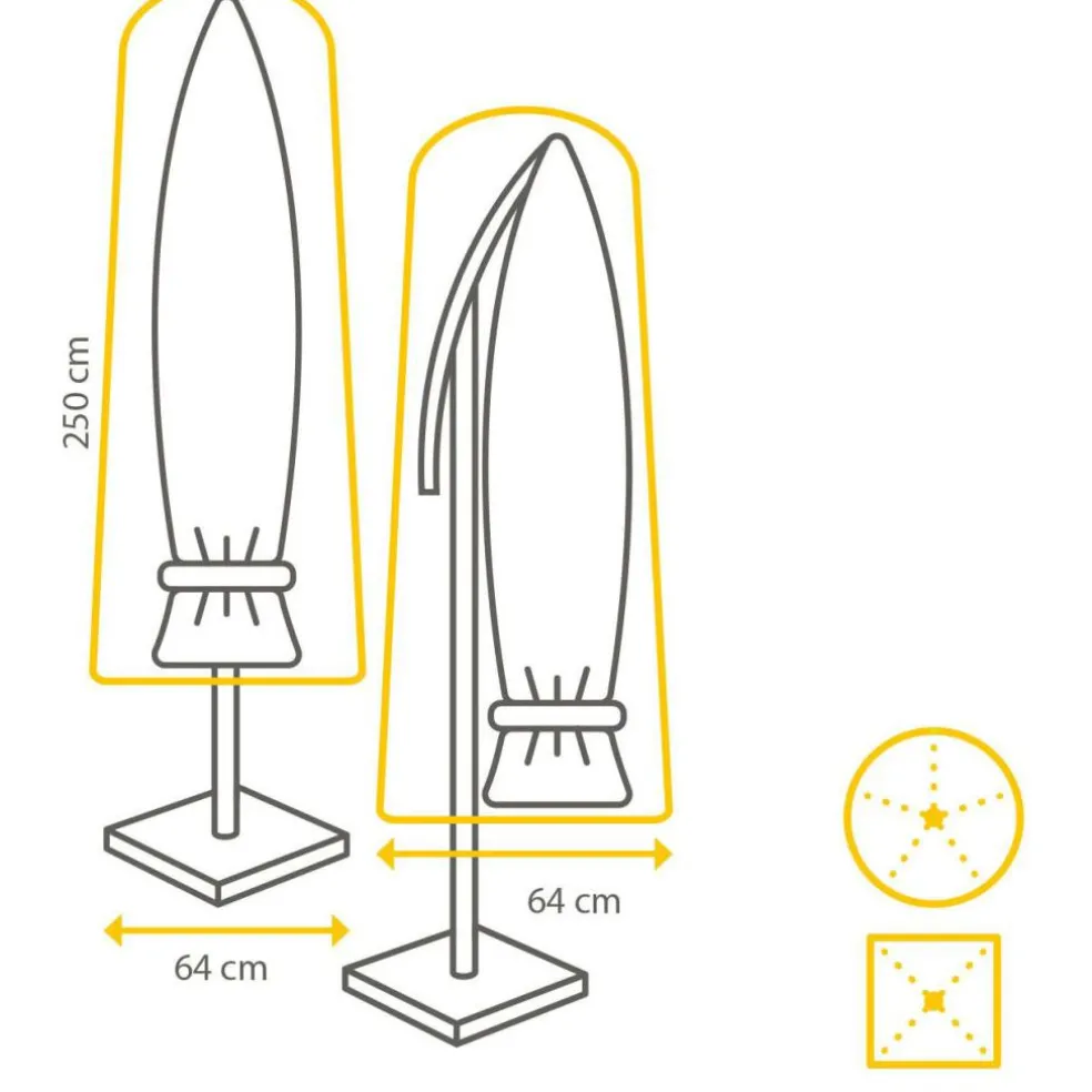 Winza Outdoor Covers Premium parasolhoes 250 x 64 antraciet