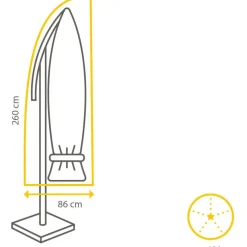 Winza Outdoor Covers  Premium parasolhoes 260 x 86 antraciet
