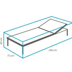 Winza Outdoor Covers Premium loungebed hoes 200 x 75 x 40 grijs
