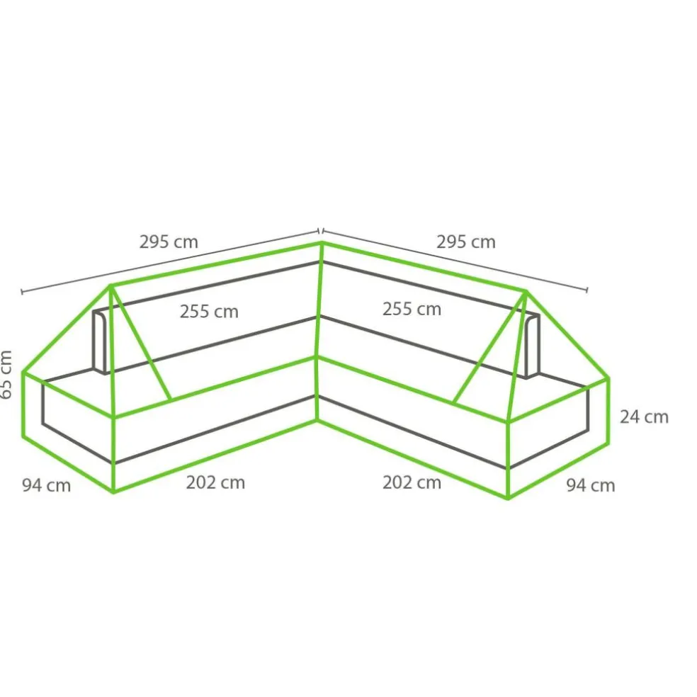 Winza Outdoor Covers Premium loungeset hoes 295 x 295 x 94 grijs