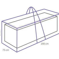Winza Outdoor Covers Premium lounge kussentas XL 200 x 75 x 60