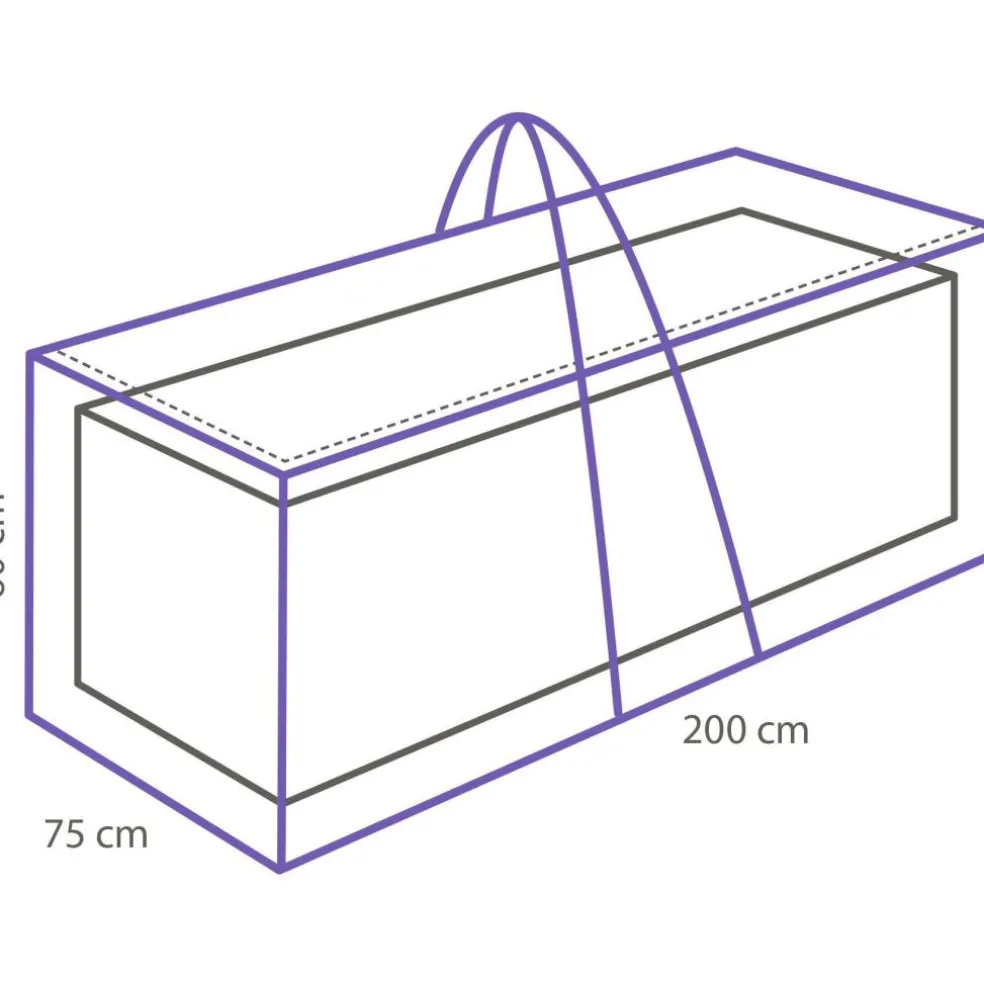 Winza Outdoor Covers Premium lounge kussentas XL 200 x 75 x 60