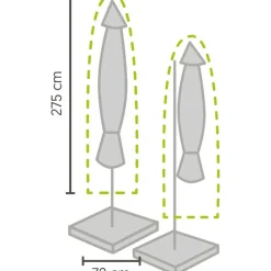 Winza Outdoor Covers  Premium parasolhoes 275 x 70 antraciet