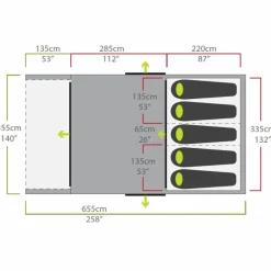Zempire EVO TL V2 opblaasbare tent green