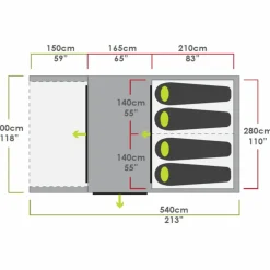 Zempire EVO TM V2 opblaasbare tent green