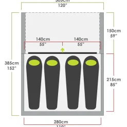 Zempire EVO TS V2 opblaasbare tent green